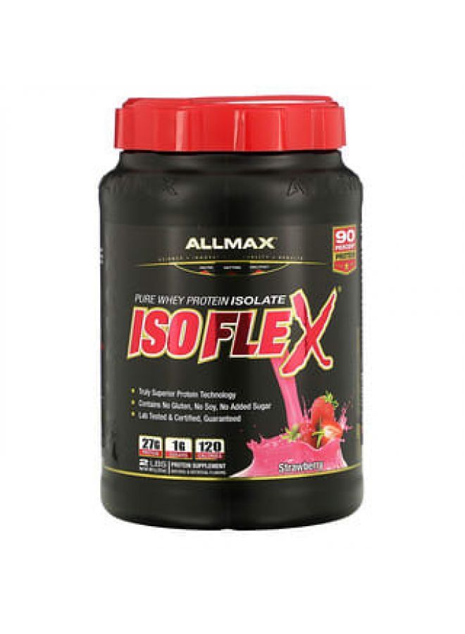 ALLMAX Nutrition Isoflex Pure Whey Protein Isolate (WPI Ion-Charged Particle Filtration) Strawberry 2 lbs. (907 g)