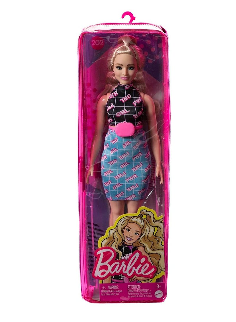 Barbie Fashionistas Doll In Girl Power Print Outfit & Accessories