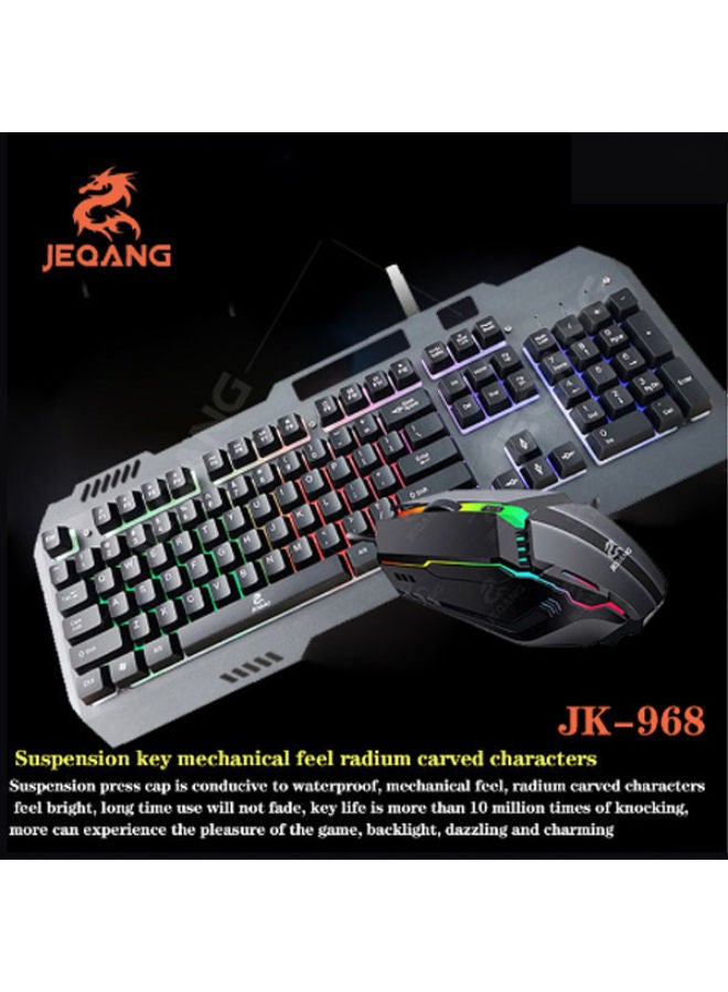 JK-968 Mechanical Feel Keyboard And Optical Gaming Mouse Set Mechanical Keyboard Bundle ,Keyboard w/ Mouse Set