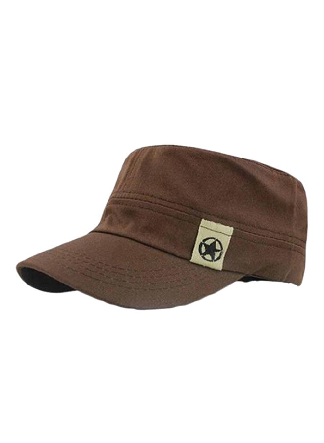 Star Pattern Adjustable Baseball Cap Coffee