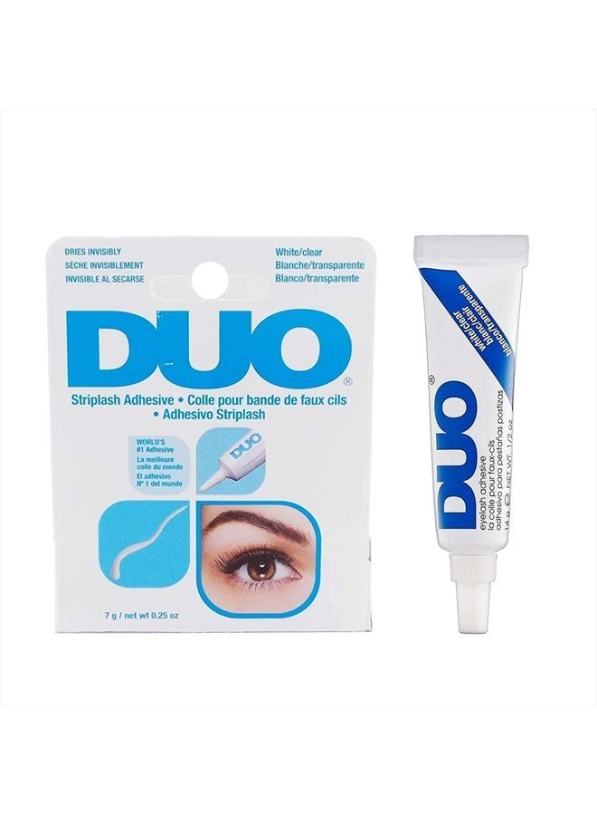 Strip Lash Adhesive White/Clear, for Strip False Eyelash, 0.25 oz, 1-Pack