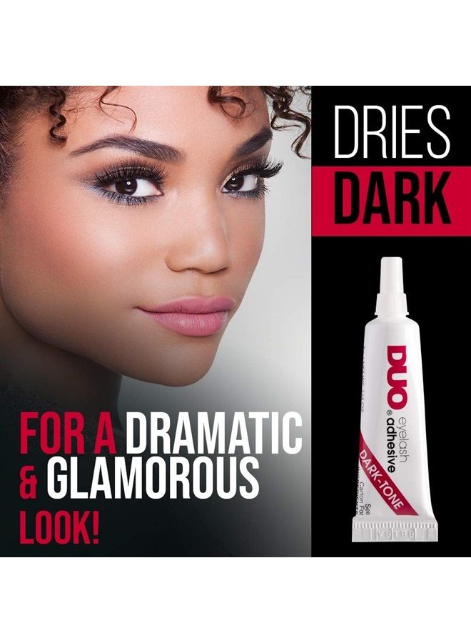 DUO Strip Eyelash Adhesive for Strip Lashes, Dark Tone, 0.25 oz, 1-Pack