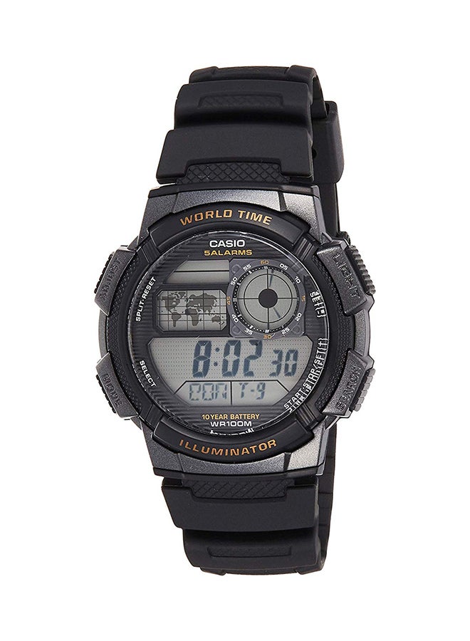 Boys' Classic Resin Digital Quartz Watch AE1000W - 45 mm - Black