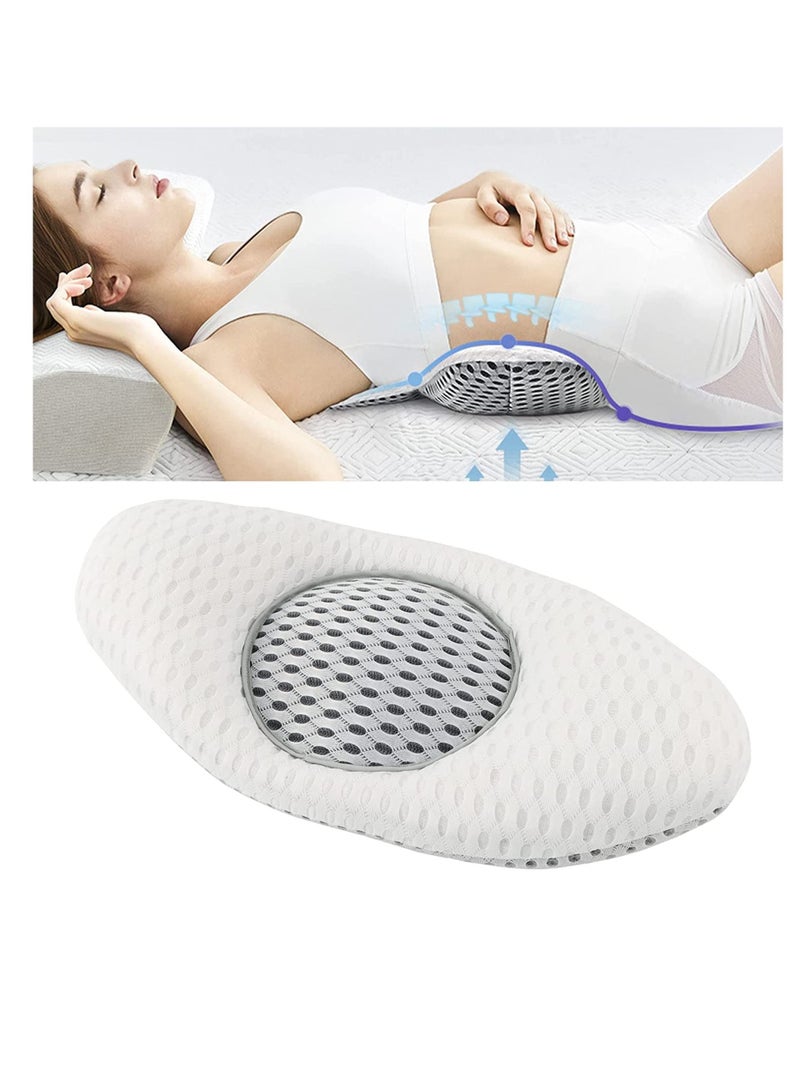 Lumbar Pillow for Sleeping,Adjustable Height 3D Lower Back Support Waist, Pain Relief and Sciatic Nerve Pain, Pregnancy Pillows Waist Support, Side Sleepers