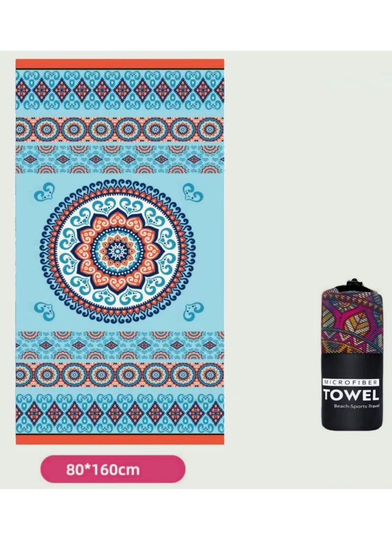 Microfiber Beach Towel,Quick Fast Dry Super Bath Towels Absorbent Blanket,Suitable For Travel,Camping,Pool