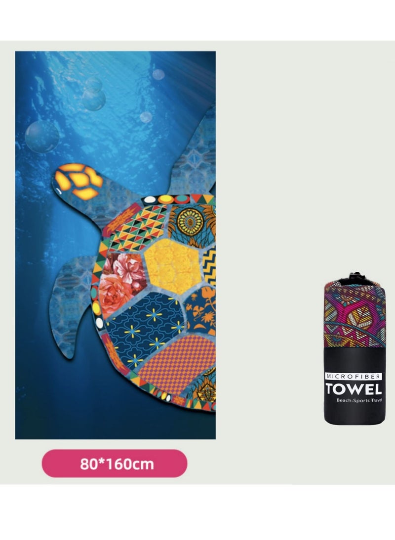 Microfiber Beach Towel,Quick Fast Dry Super Bath Towels Absorbent Blanket,Suitable For Travel,Camping,Pool