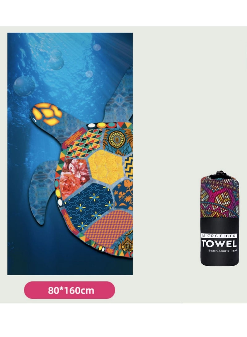 Microfiber Beach Towel,Quick Fast Dry Super Bath Towels Absorbent Blanket,Suitable For Travel,Camping,Pool