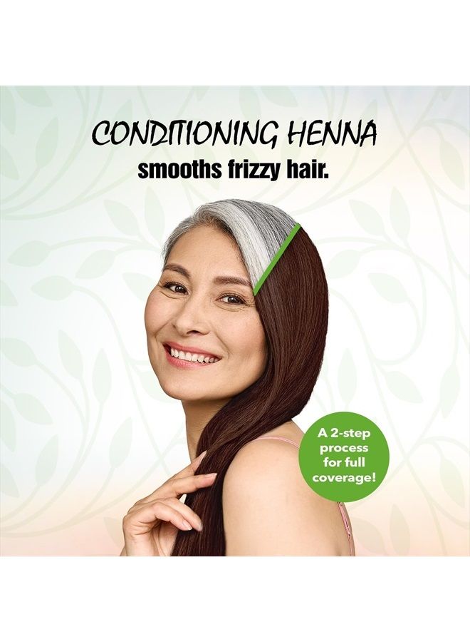 Light Mountain Henna Hair Color & Conditioner, Color the Gray - Dark Brown Hair Dye for Men/Women, Chemical-Free Semi-Permanent Hair Color for White, Gray, Blonde, or Highlighted Hair, 7 Oz