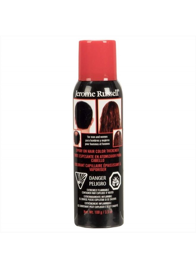 Spray-on Color Dark Brown Hair Thickener, For Fine and Thinning Hair, Conceals Bald Spots, Grey Hair, Hides Root Re-growth, and Cover Hair Extension Tracks, Works for Men and Women, 3.5