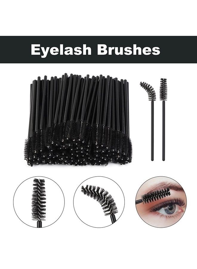 175 Pieces Lash Packaging Wholesale, Include 30 Empty Eyelashes Packaging Box, 30 False Lash Trays, 15 Eyelash Tweezers and 100 Eyelash Brush Mascara Wands Disposable (Marble)