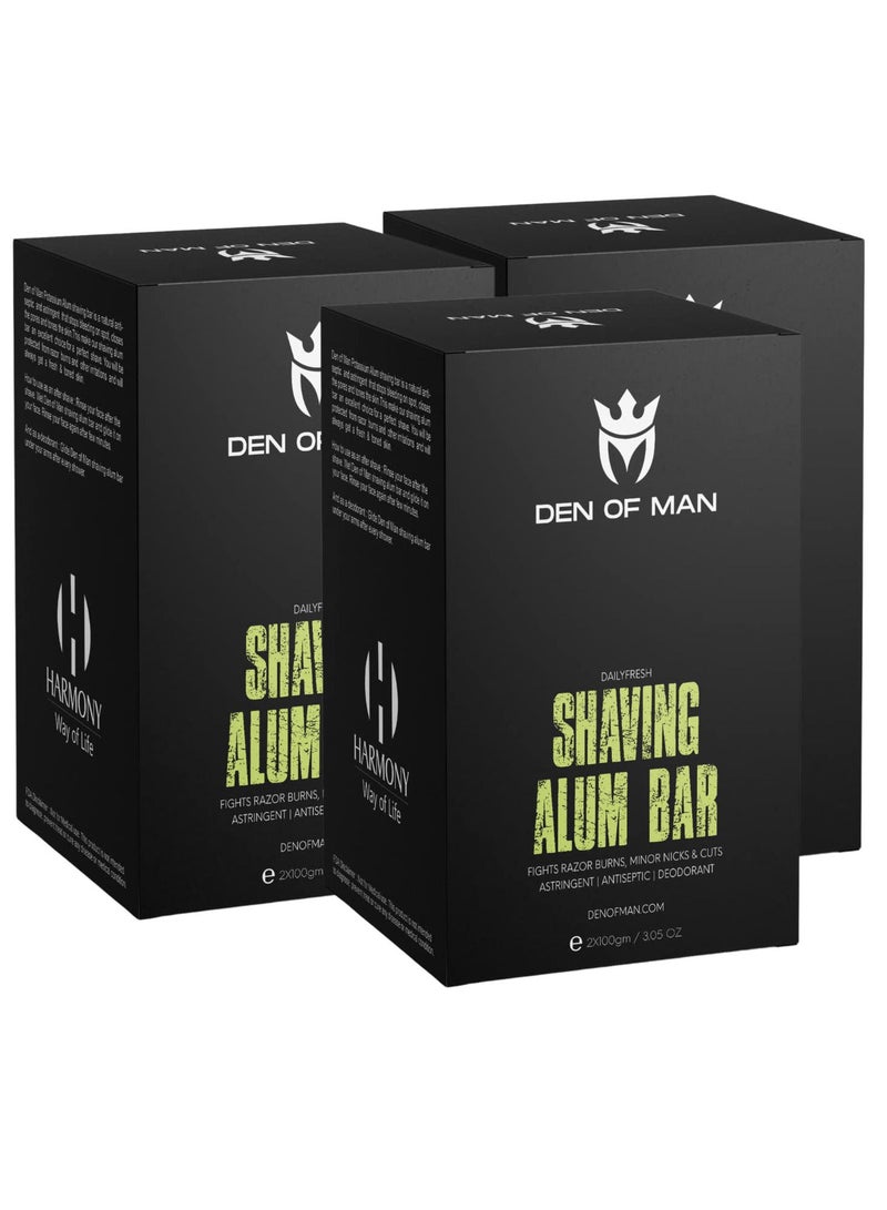 Alum Stone Shaving Bar  fitkari for Razor Burns Minor Cuts Skin Antiseptic Achieve a Smooth and Refreshing Shave Every Time Pack of 3