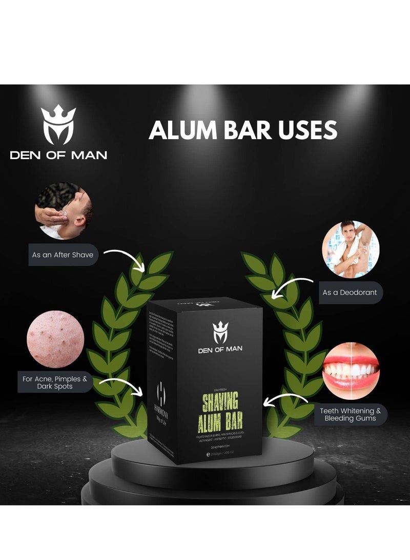 Alum Stone Shaving Bar  fitkari for Razor Burns Minor Cuts Skin Antiseptic Achieve a Smooth and Refreshing Shave Every Time Pack of 3