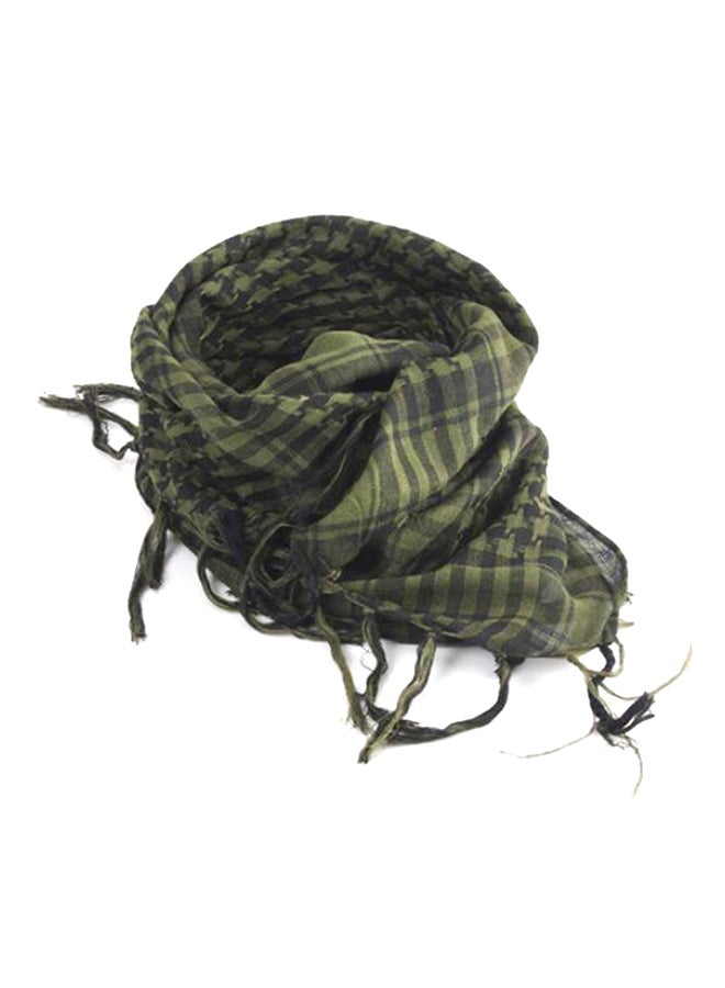 Plaid Pashmina Scarf Army Green