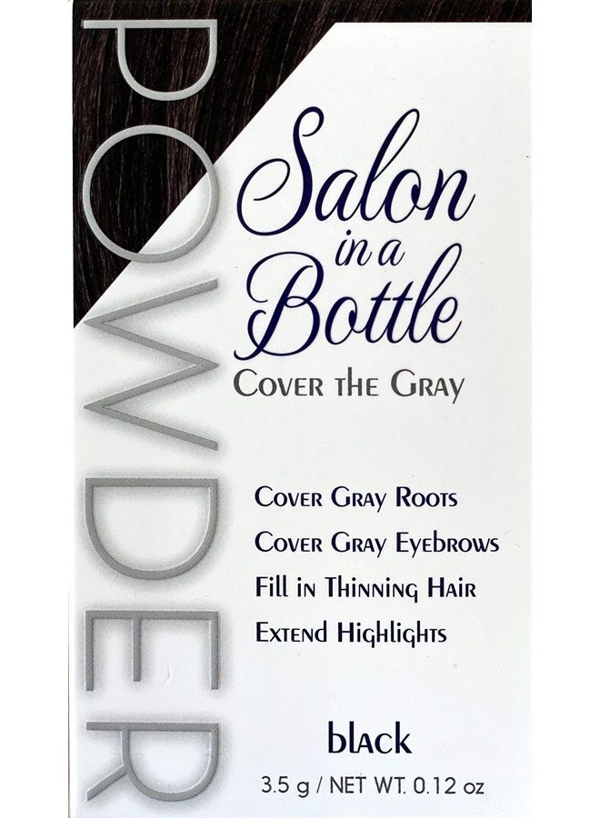 SALON IN A BOTTLE Powder - Root Touch Up, Instantly Covers Gray Roots and Thinning Hair, Black