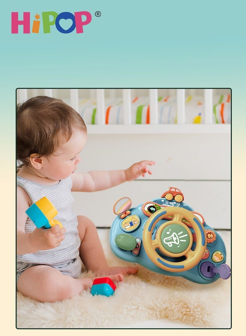 Toddler Toys,Rotating Steering Wheel Toy With Music And Light,Partial Color Random,Musical Toys Early Education