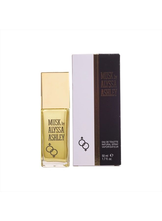 Alyssa Ashley Musk Eau De Toilette Spray,Silver 1.7 Ounce