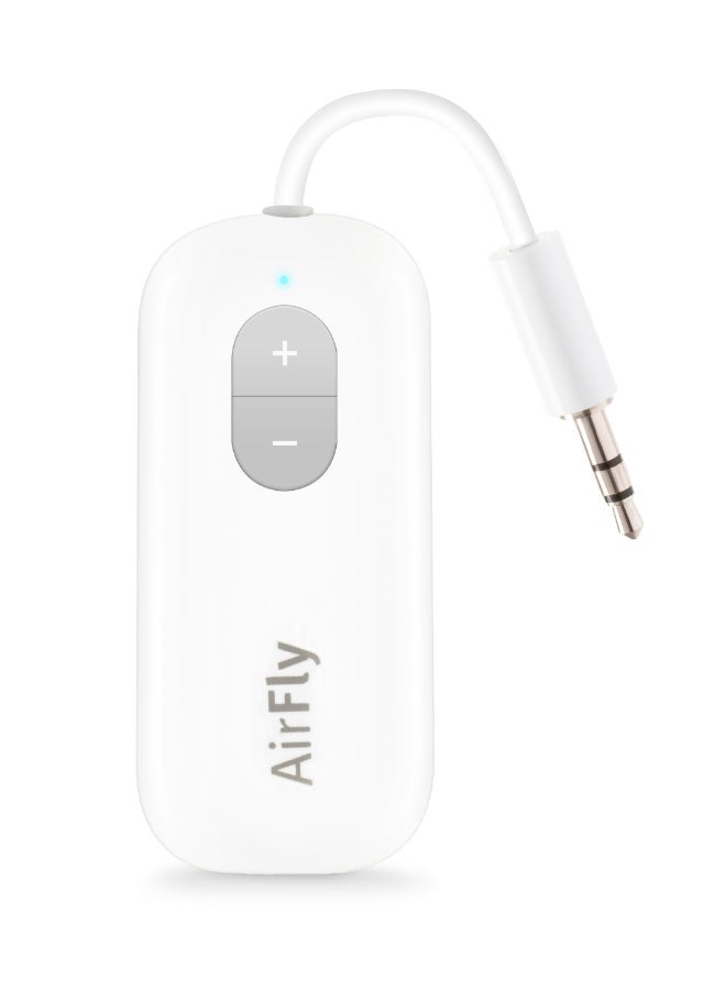 AirFly SE Bluetooth Wireless Audio Transmitter for AirPods /Wireless Headphones,  20+Hrs Playtime, Use with any 3.5 mm Audio Jack on Airplanes, Gym Equipment or iPad/Tablets