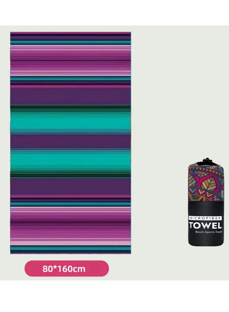 Microfiber Beach Towel,Quick Fast Dry Super Bath Towels Absorbent Blanket,Suitable For Travel,Camping,Pool