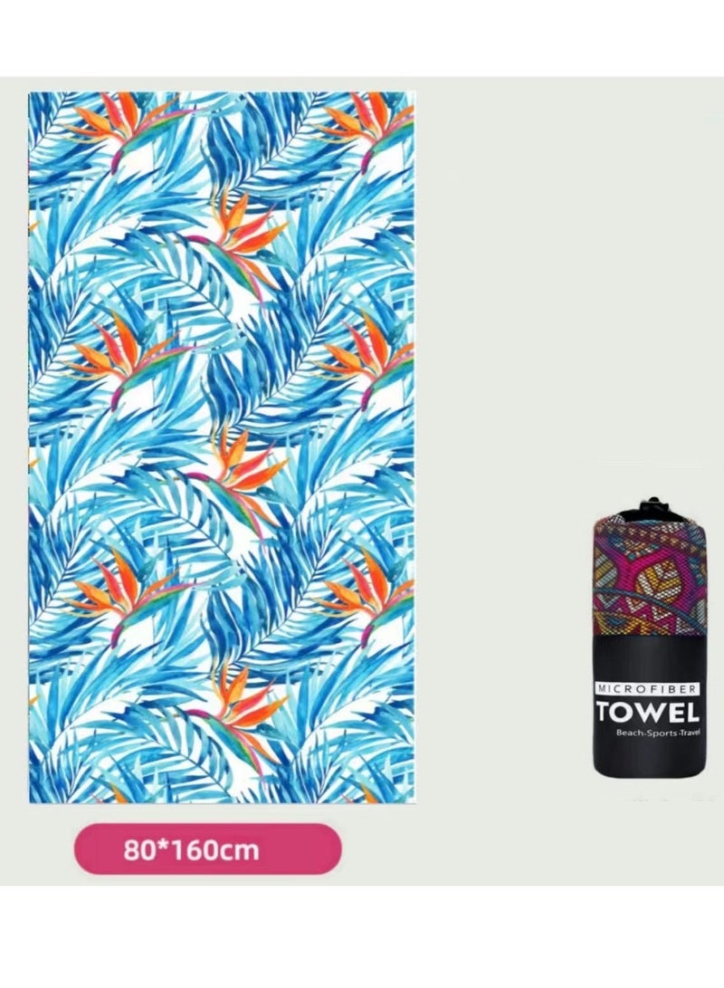 Microfiber Beach Towel,Quick Fast Dry Super Bath Towels Absorbent Blanket,Suitable For Travel,Camping,Pool