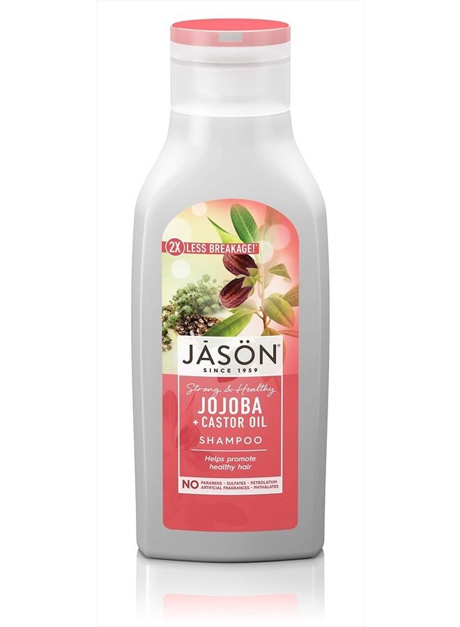 Jason Shampoo, Strong & Healthy Jojoba and Castor Oil, 16 Oz