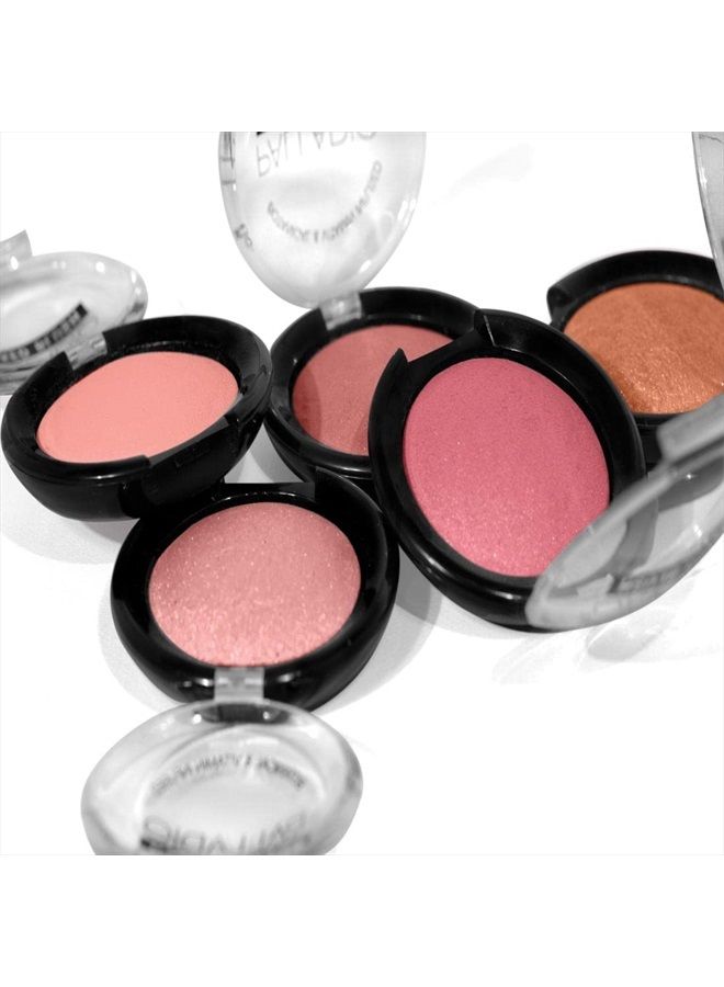 Baked Blush, Highly Pigmented Shimmery Formula, Easy to Blend and Highly Buildable, Apply Dry for a Natural Glow or Wet for a Dramatic Luminous Look, Long Lasting for All day Wear, Blushin