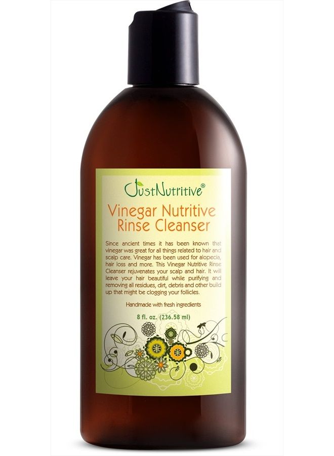 Vinegar Nutritive Rinse Cleanser | Scalp Cleanser | Natural Hair Care To Revitalize Hair And Scalp | Prevents Hair Loss | Just Nutritive Scalp Cleanser | 8 Oz