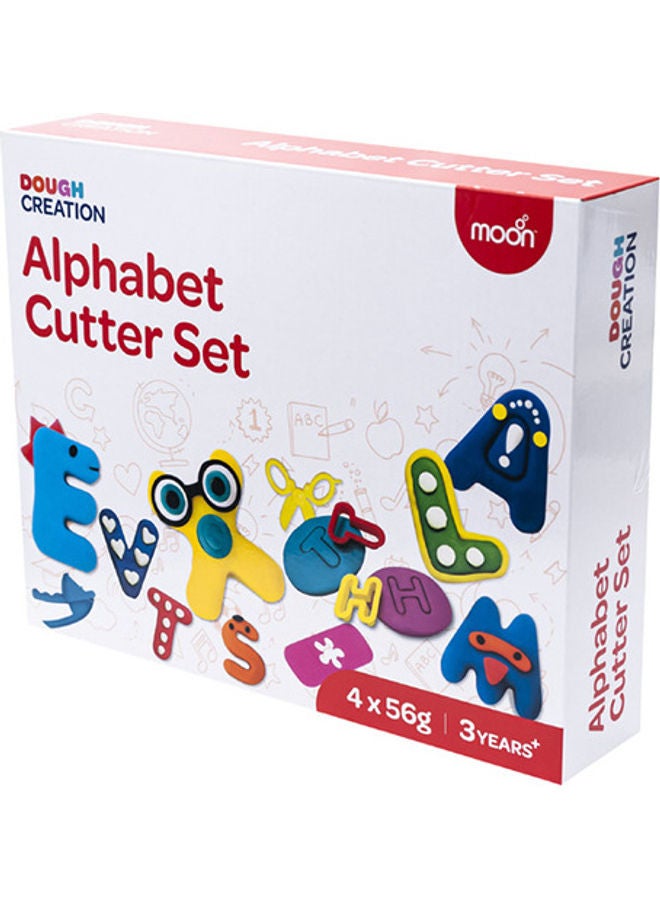 Dough Creation Alphabet Cutter Set For 3 Years And Above DIY Clay Toys – 4 X 56 G