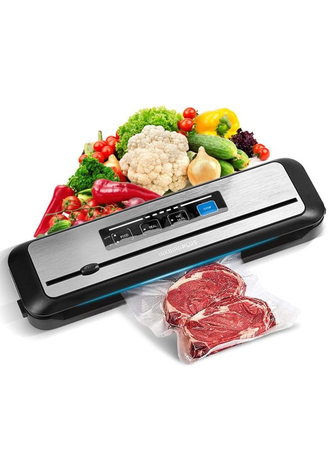 INKBIRD Vacuum Sealer Machines 80kpa One-touch Automatic Food Preserving Machine with Sealer Bags Storage Built-in Cutter Vacuum Packer Machine for Sous Vide Cooking Dry and Moist Food Modes