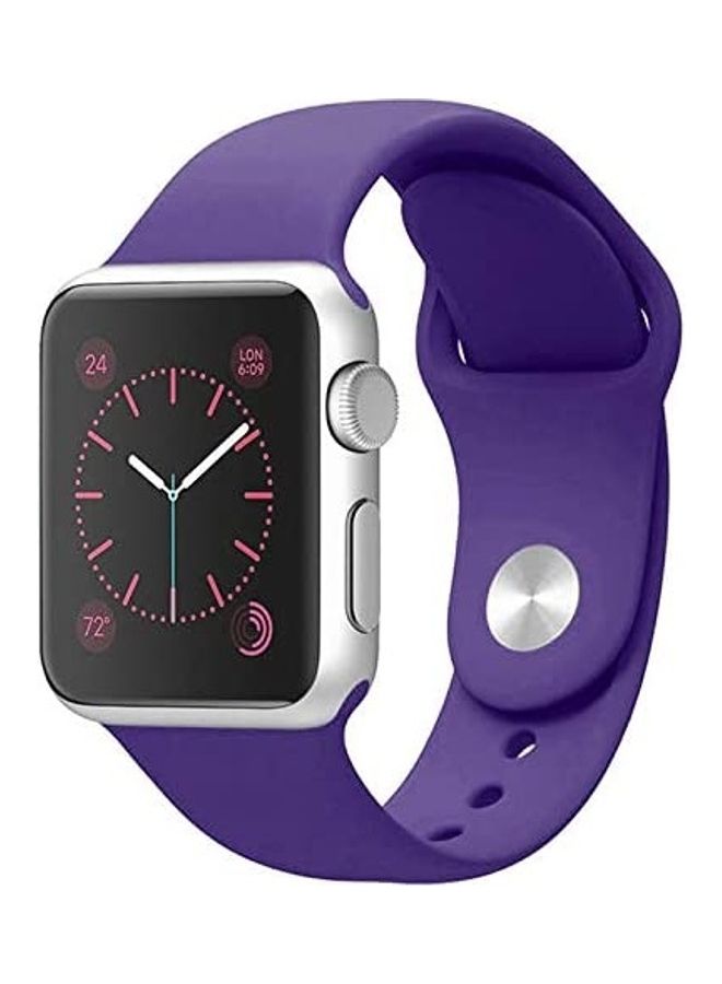Replacement Silicone Strap For Apple Smartwatch 38-40mm Purple