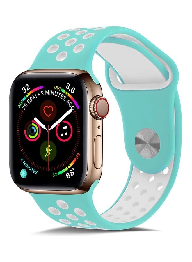 Replacement Band For  Apple Watch Band 42/44 mm Green/White