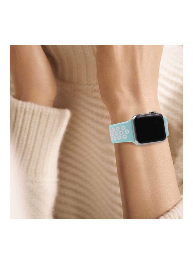 Replacement Band For  Apple Watch Band 42/44 mm Green/White