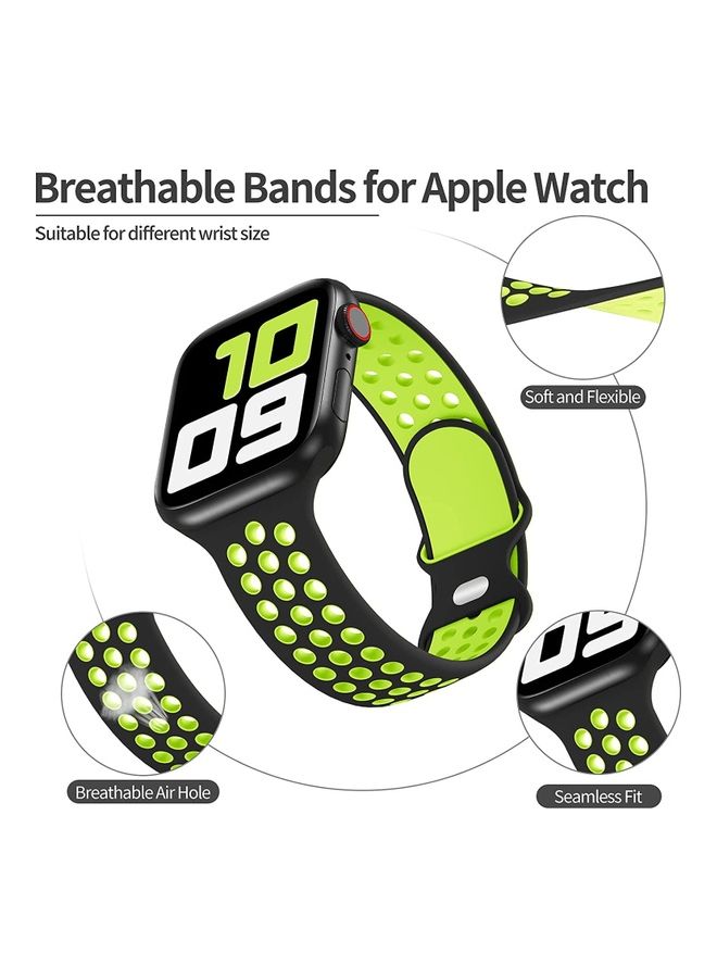 Replacement Band For  Apple Watch Band 38/40 mm Black/Green