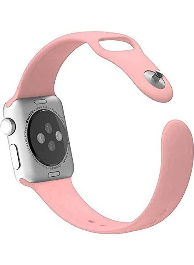 Replacement Silicone Strap For Apple Smartwatch 42-44mm Pink