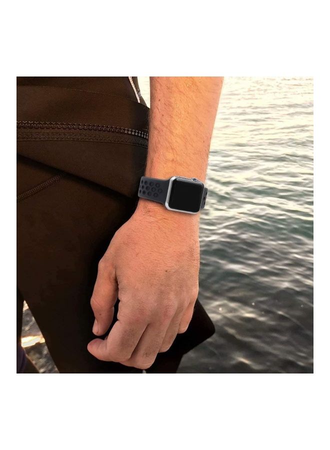 Replacement Band For  Apple Watch Band 38/40 mm Antheracite/Black