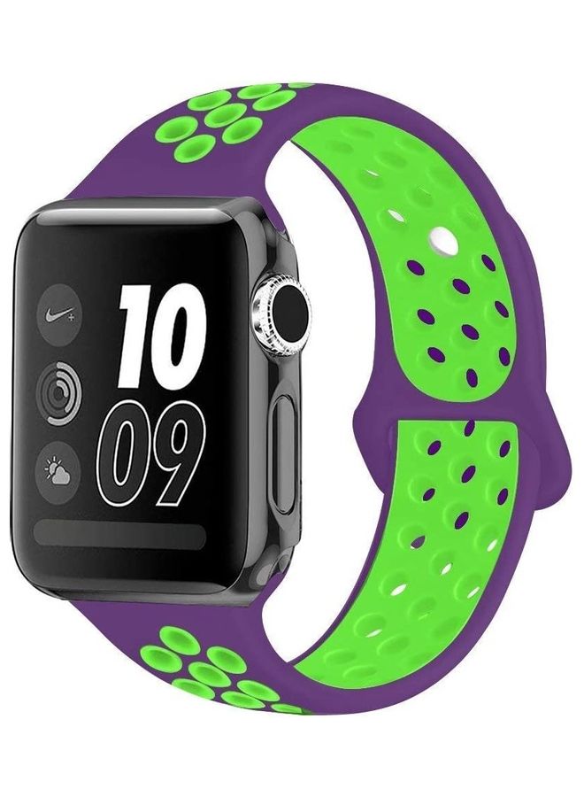 Replacement Band For  Apple Watch Band 42/44 mm Purple/Green