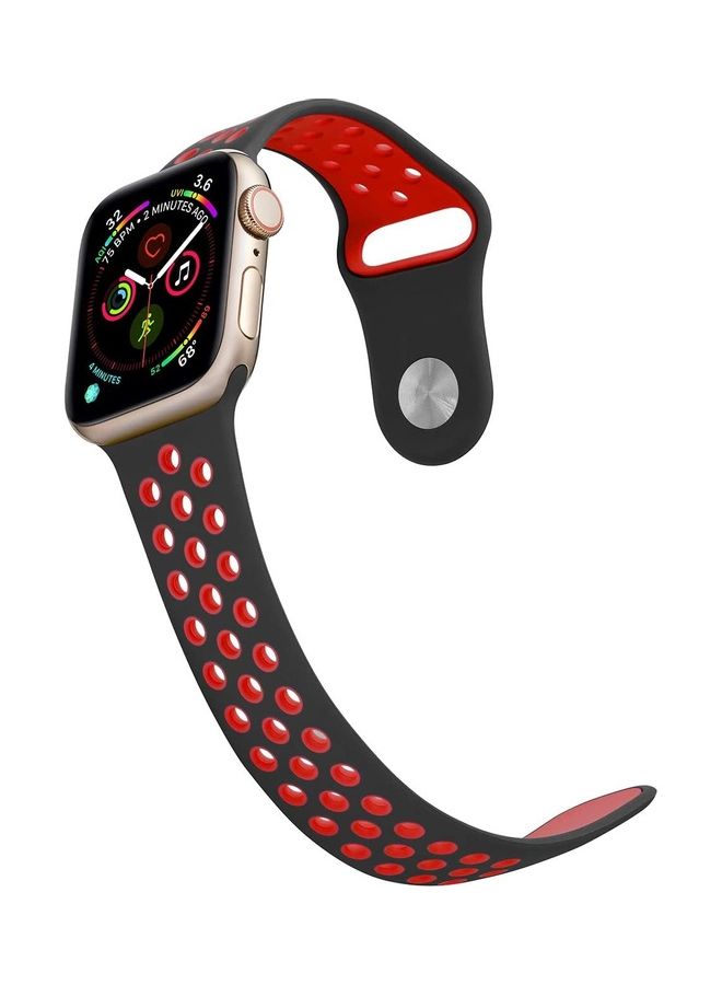 Replacement Band for Apple iWatch Series 4/3/2/1 38/40 mm Black/Red