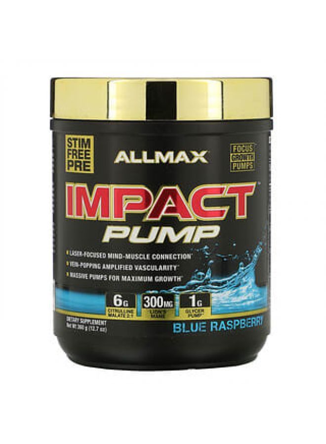 ALLMAX Nutrition Impact Pump Blue Raspberry 12.7 oz (360 g)