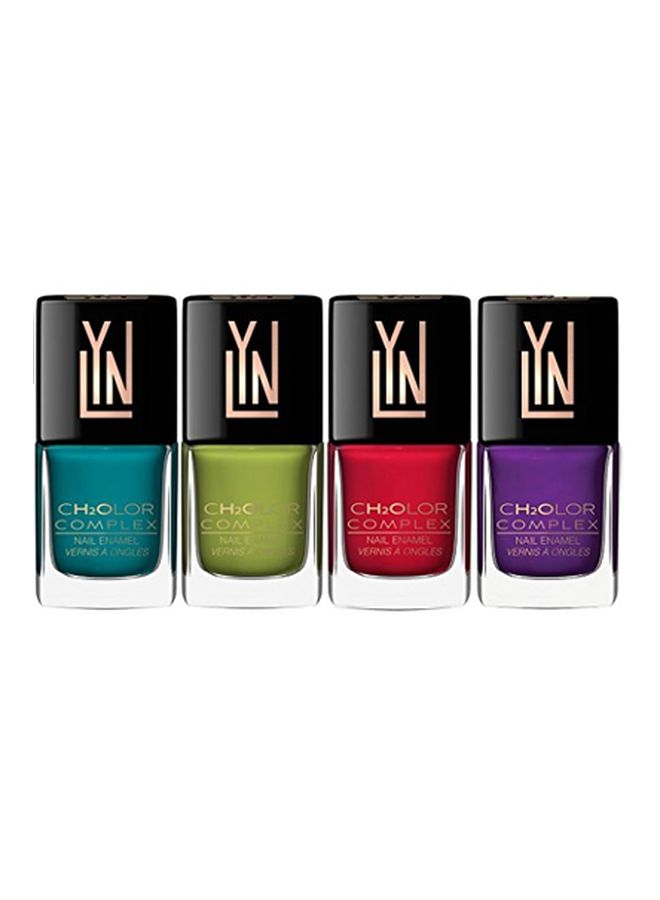 4-Piece Ch2olor Complex Matte Nail Polish Set Multicolour