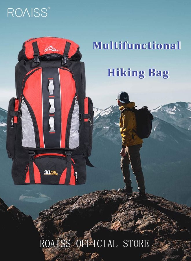 Large-capacity professional outdoor backpack waterproof multi-functional travel camping hiking fishing mountaineering bag