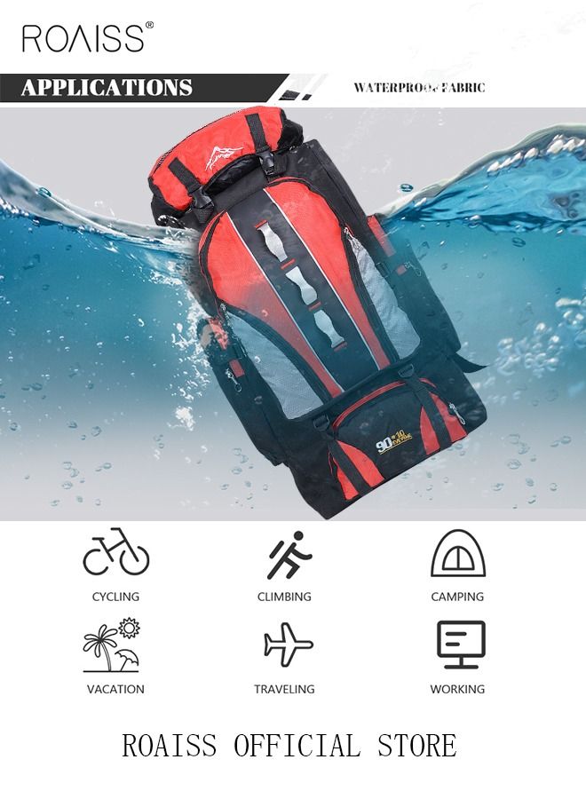 Large-capacity professional outdoor backpack waterproof multi-functional travel camping hiking fishing mountaineering bag