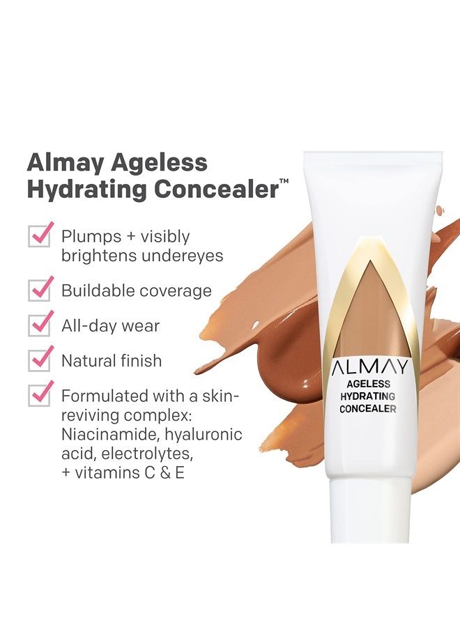 Anti-Aging Concealer by Almay, Face Makeup with Hyaluronic Acid, Niacinamide, Vitamin C & E, Hypoallergenic, -Fragrance Free, 020 Light Medium, 0.37 Fl Oz (Pack of 1)