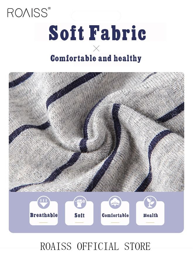 4 Packs of Men Boxer Briefs Shorts Breathable Soft Underwear Summer High Stretch Seamless Underwear