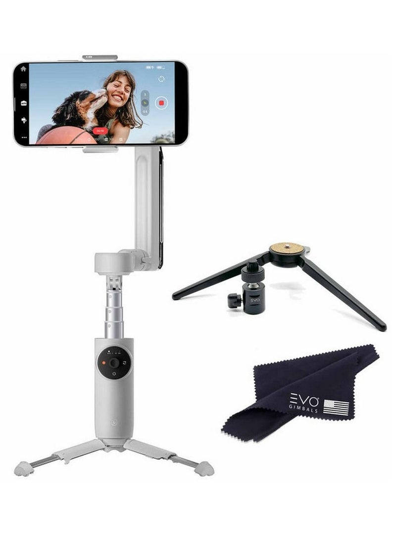 Insta360 Flow Al-Powered Smartphone Gimbal Stabilizer with 3-Axis Stabilization Deep Track 3.0 1-Step Rapid Deploy Built-In Selfie Stick and Tripod - Stone Gray