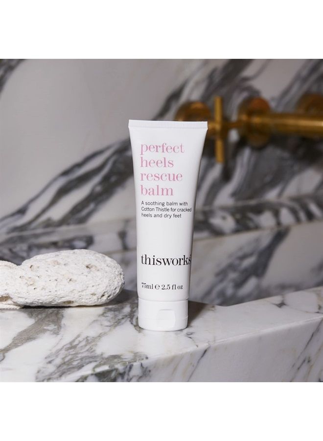 Perfect Heels Rescue Balm: A Natural Vegan Formula to Nourish, Repair and Moisturise with Cotton Thistle, Lemon and Lavender Essential Oils, Silicone Free, 75ml