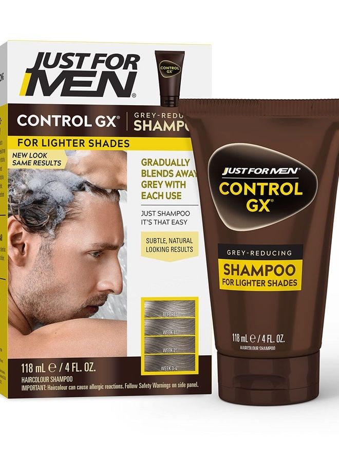 Control GX Grey Reducing Shampoo for Lighter Shades of Hair, Blonde to Medium Brown, Gradual Hair Color, 4 Fl Oz - Pack of 1 (Packaging May Vary)