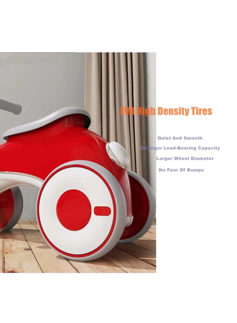 COOLBABY Baby Balance Bike for 1-3 Years Boys and Girls Safety Upgrade Baby Bike for 12-36 Months 4 Wheels Balance Bike No Pedal Toddler Bike with Music and Lights