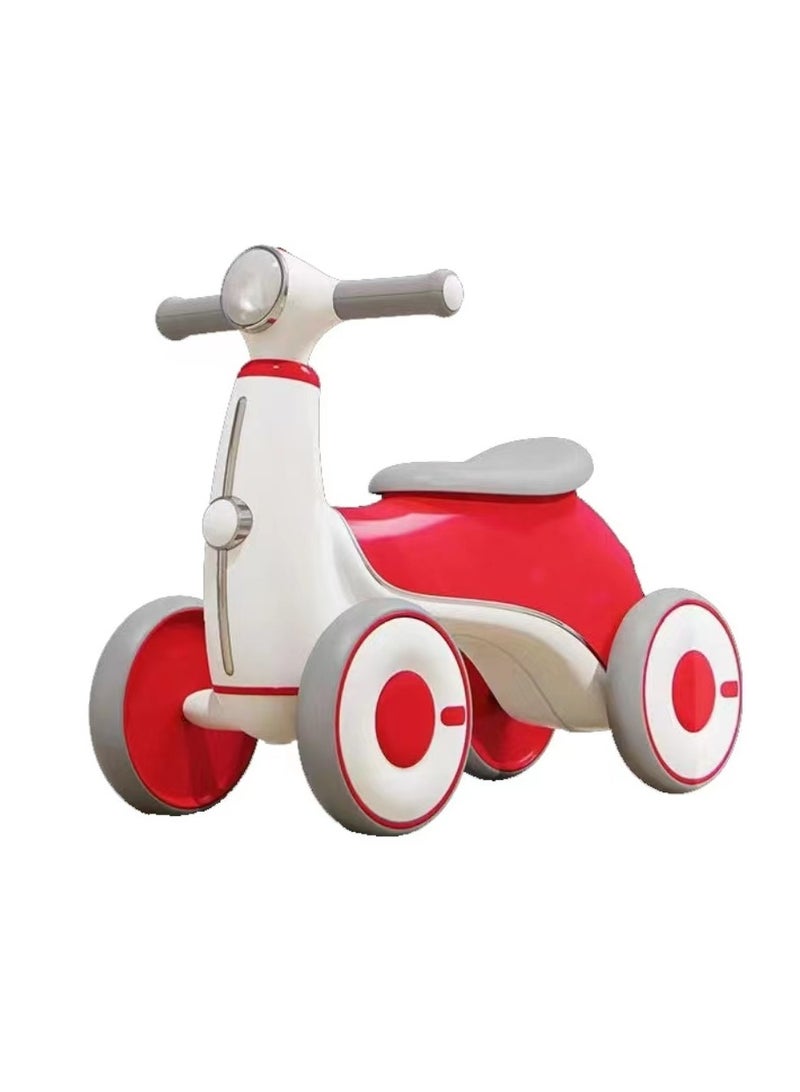 COOLBABY Baby Balance Bike for 1-3 Years Boys and Girls Safety Upgrade Baby Bike for 12-36 Months 4 Wheels Balance Bike No Pedal Toddler Bike with Music and Lights