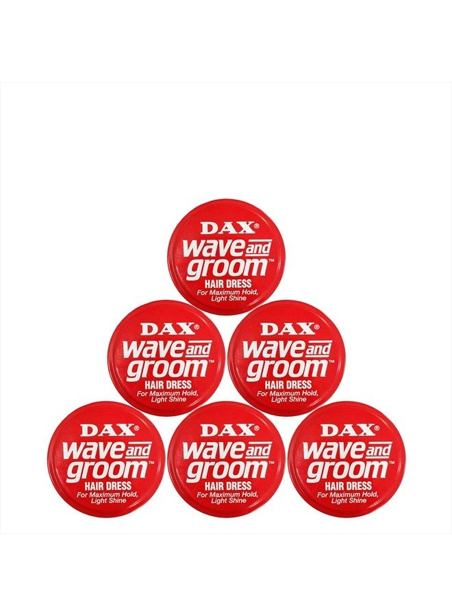 Dax Wave and Groom Hair Dress, 3.5-Ounce Jars (Pack of 6)