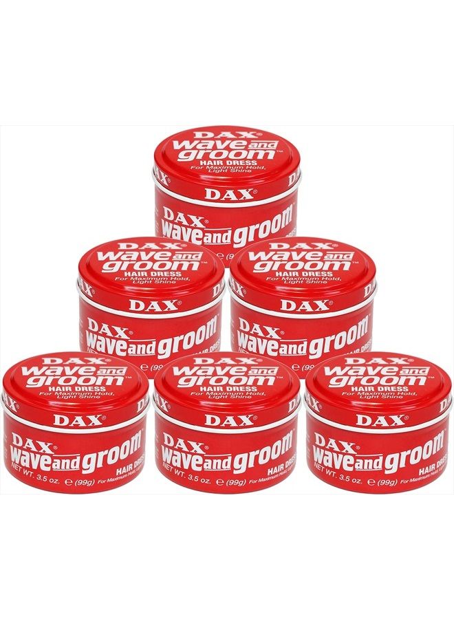 Dax Wave and Groom Hair Dress, 3.5-Ounce Jars (Pack of 6)