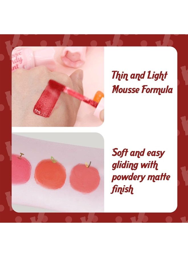 Saemmul Mousse Candy Tint #7 Dark Cherry Mousse - High Pigment Matte Finish Long Lasting Lip Stain with Honey Extracts to Hydrate Lips - Weightless & Smudge-Proof, 0.3 fl.oz.